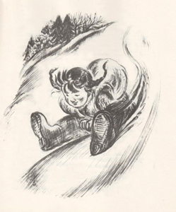 Иллюстрация Фудзиэ Ямаути к книге Кандзава Тосико «Как бабушка была паровозом»