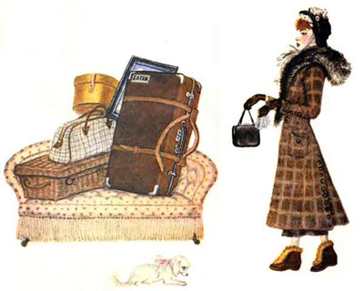 Иллюстрация В Лебедева к стихотворению Самуили Маршака «Багаж»