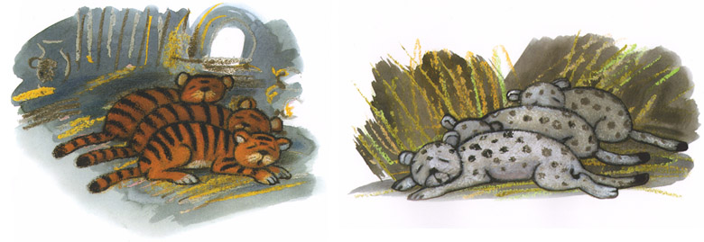 Иллюстрации Марии Покровской к сказке Рахиль Баумволь «Как медведица искала своих медвежат»