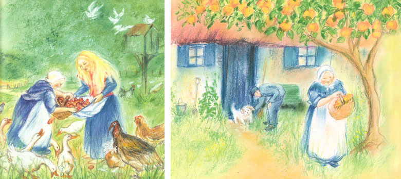 Иллюстрации Мэриан ван Зейл к книге Нинке ван Хичтум «Яблочный пирог»