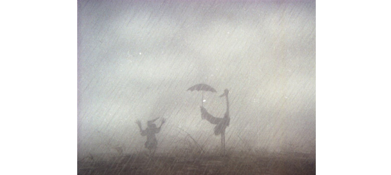 Кадр из мультфильма «Цапля и журавель»