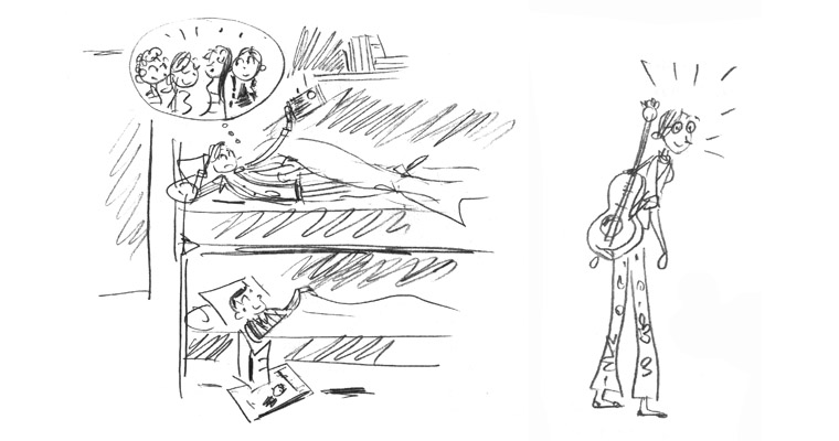 Иллюстрация Доминика Корбасона к книге Жана-Филиппа Арру-Виньо «Вишенка на торте»