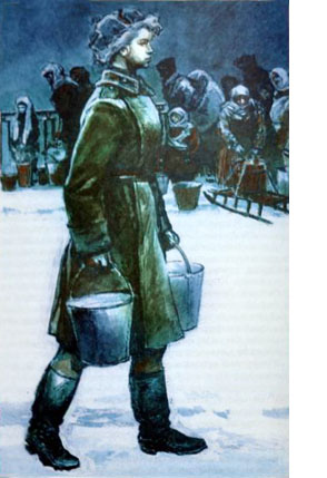 Иллюстрация из книги «Подвиг Ленинграда»