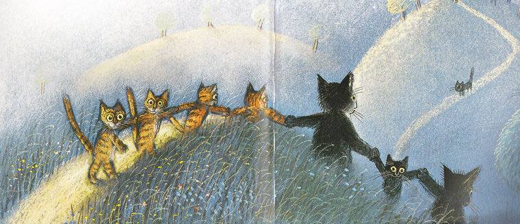 3 Иллюстрация Йозефа Вилкона к книге Петра Вилкона «История про кошку Розалинду непохожую на других»