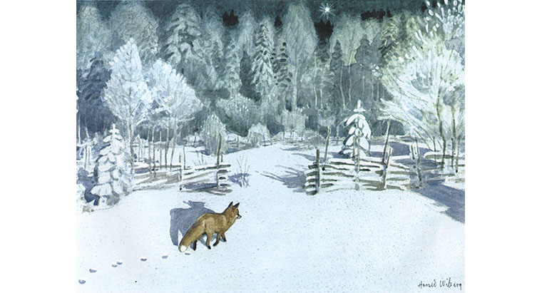 Иллюстрация Харальда Виберга к книге Астрид Линдгрен «Томтен»