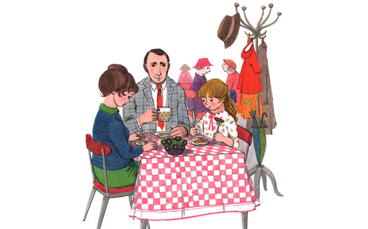 2 Иллюстрация Джудит Керр к книге «Тигр, который пришел выпить чаю»