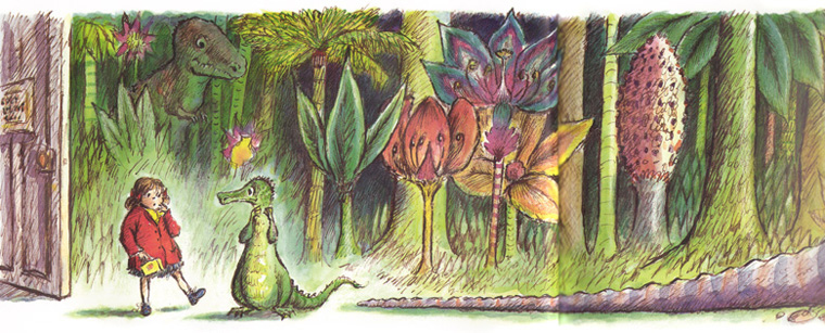 Иллюстрация из книги «Кати и динозавры»
