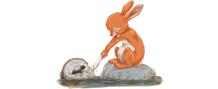 Иллюстрация Криса Ридделла к книжке Пола Стюарта «Про Ёжика и Кролика. А ну-ка, вспоминай!»