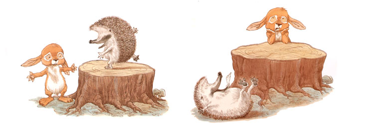 Иллюстрация Криса Ридделла к книжке Пола Стюарта «Про Ёжика и Кролика»