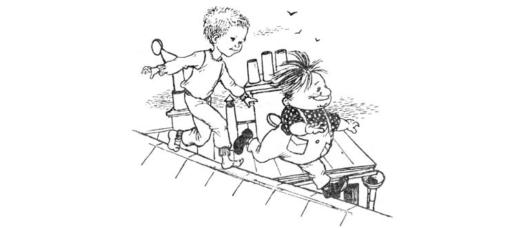 1 Иллюстрация Илун Викланд к книге Астрид Линдгрен «Три повести о Малыше и Карлсоне» 