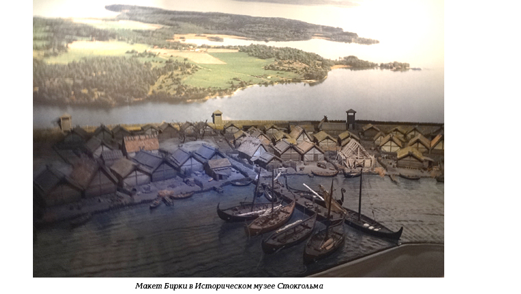 Макет Бирки в Историческом музее Стокгольма