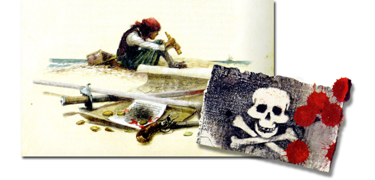 Иллстрация Роберта Игпена к книге Стивенсона «Остров сокровищ»