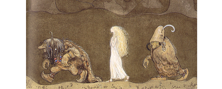 Иллюстрация Йона Бауэра к кнгие сказок «Среди эльфов и троллей»