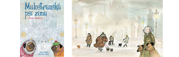 Обложка и иллюстрация книги «Собачья зима на Малой Стране»