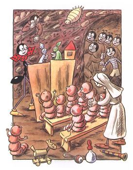 Иллюстрация Ондржея Секоры к книге «Ферда в муравейнике»