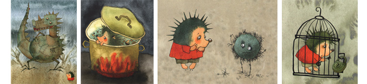 Иллюстрации Виктории Кирдий к книге Елены Ракитиной «Серёжик»