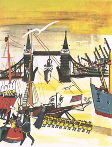 Иллюстрация Людвига Бемельманса к книге «Мадлен в Лондоне»