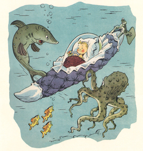Иллюстрация Константина Ротова к книге Александра Митты «Чудо-кровать»