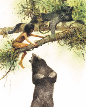 Иллюстрация Роберта Ингпена к книге Радьярда Киплинга «Книга джунглей»