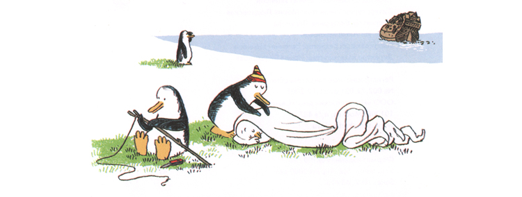 Иллюстрация Йорга Мюле к книге Ульриха Хуба «Ковчег отходит ровнов в восемь»