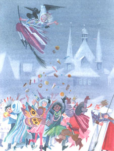 Иллюстрация Ники Гольц к повести Отфрида Пройслера «Маленькая ведьма»