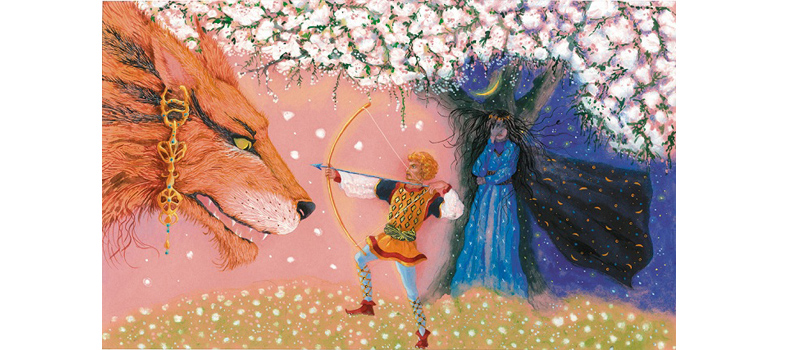 Иллюстрация Анны Юдиной к книге Джорджа Макдональда «Мальчик дня и девочка ночи»