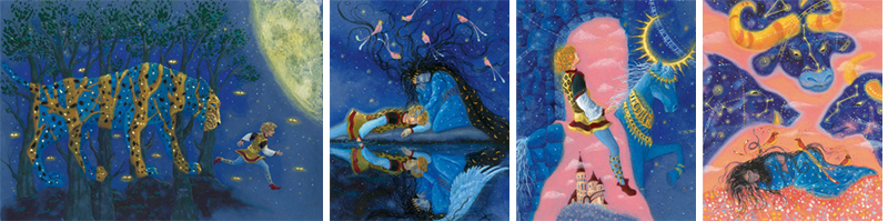 Иллюстрации Анны Юдиной к книге Джорджа Макдональда «Мальчик дня и девочка ночи»