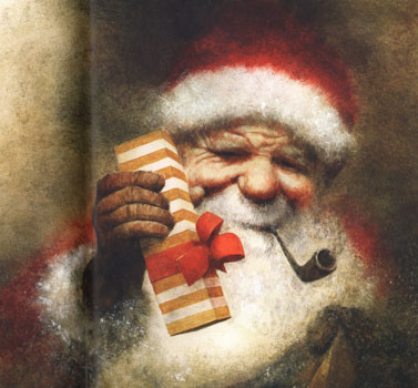 Санта-Клаус на иллюстрации Роберта Ингпена