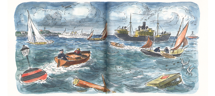 Иллюстрация Эдварда Ардиззона к книге «Тим и отважный капитан»