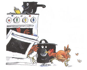 Иллюстрация Корнелии Функе к книге «Ведьмочка Альма и заколдованная картошка»